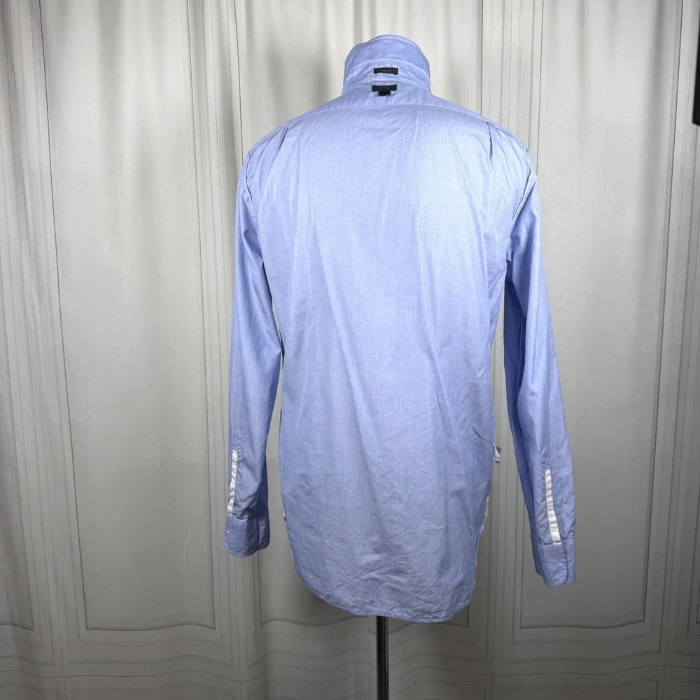 J.Crew Ludlow Mens Large Dress Shirt Light Blue 120's 2-Ply Cotton Long Sleeve